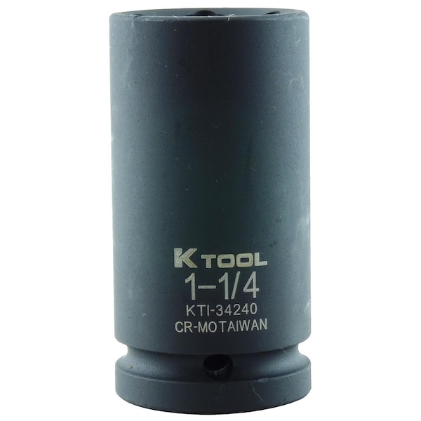 3/4" Drive, 1-1/4" Size, SAE Socket, 6 Points, Impct Sckt, Deep, 6 pt., 3/4"Drive, 1-1/4